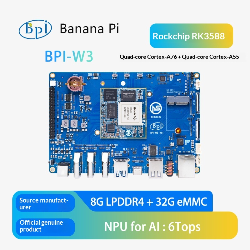 Rockchip Rk3588 Development Board - BPI W3 Open-Source-Router-Entwicklungsboard Rockchip RK3588 Design