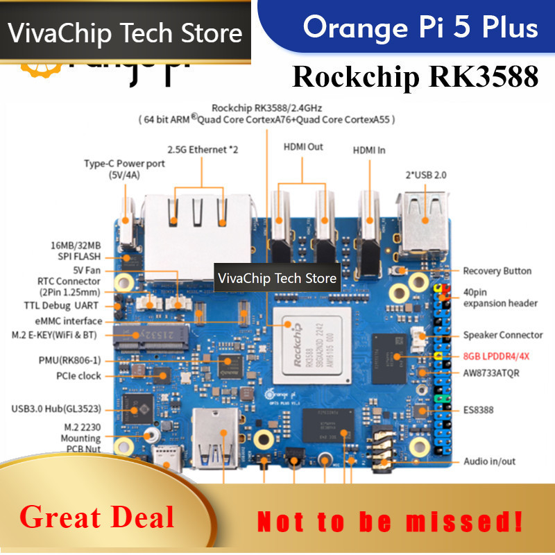 VivaChip Tech Orange Pi 5 Plus – Orange Pi 5 Plus 16Gb Bewertung und Preis
