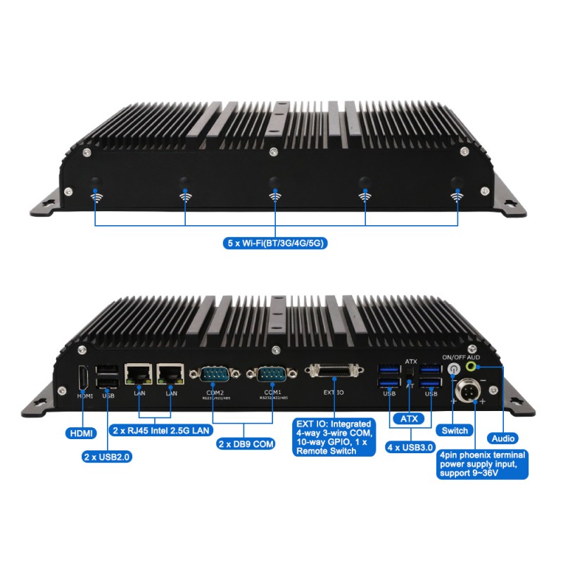 Industrieller lüfterloser Edge – Fanless Industrial Pc Rs485 Core I7 Bewertung und Preis